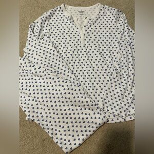 Roller Rabbit Blue Heart Pajama Set Size XXS
